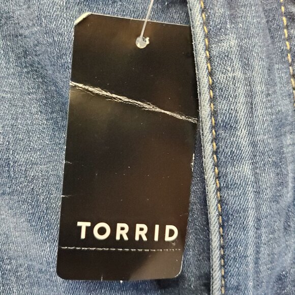 Torrid Jeans Womens 22-26 Blue Trio Fit Slim Boot High-Rise Stretch Denim *NWT* - Picture 8 of 16